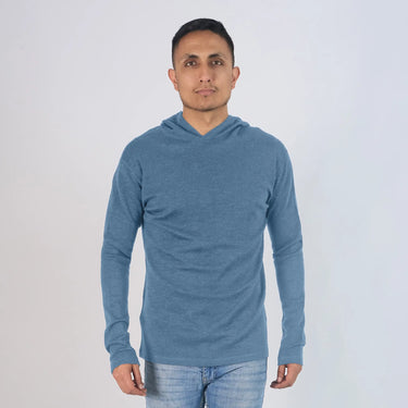 mens all activities pullover hoodie lightweight color baby blue