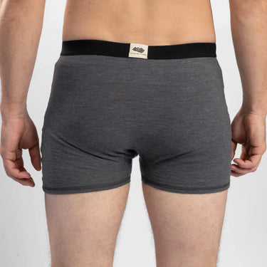 mens sweat wicking boxer w fly color gray